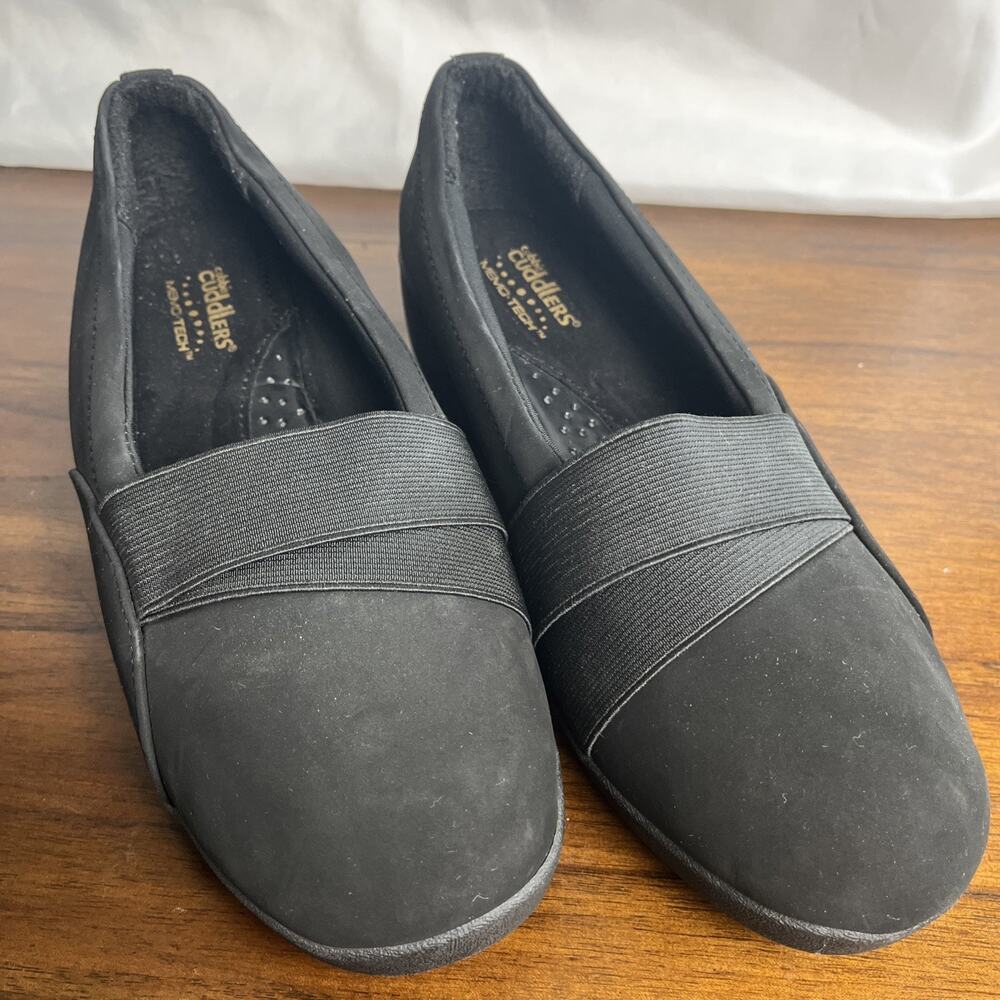 Cobbie Cuddlers Womens Reverie Black Ballet Wedge Slip-on Shoes Size 8.5 Comfort